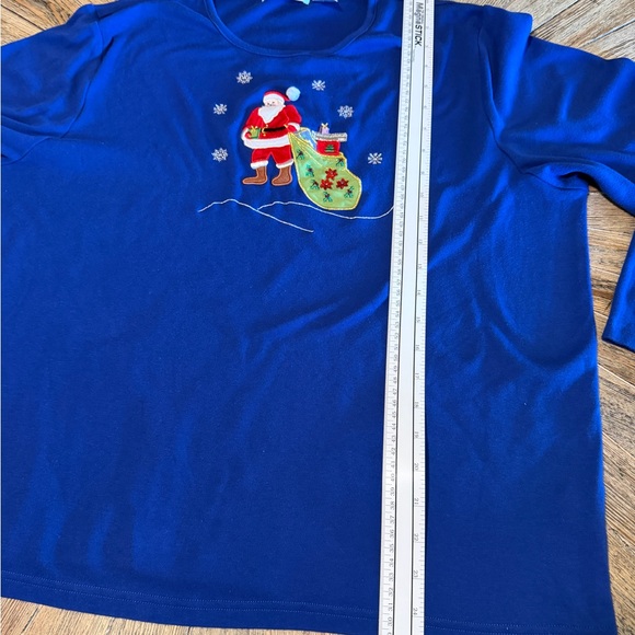 Bundle 1X Christmas embroidered shirts Women’s Rebecca Malone Santa Reindeer hat - Picture 6 of 16